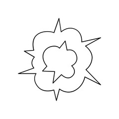 Bomb icon in line style