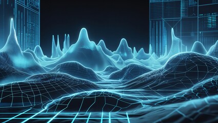Abstract Digital Landscape Wireframe

