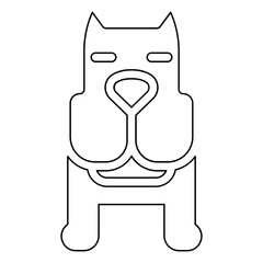 Dog icon in line style