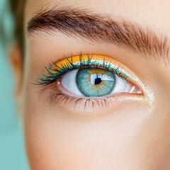 Close-up beautiful eye banner