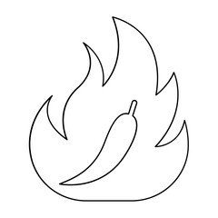 Spicy icon in line style