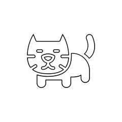 Cat icon in line style