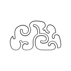Brain icon in line style