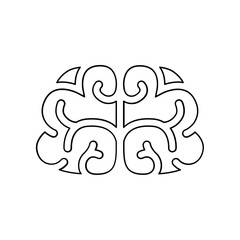 Brain icon in line style