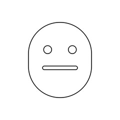 Confusion face icon in line style