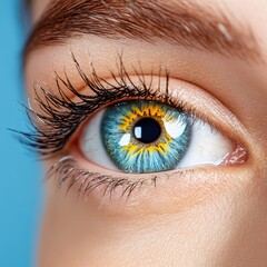 Naklejka premium Close-up beautiful eye banner