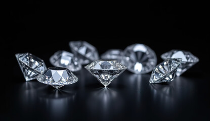 diamond on black background