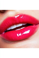 Obraz premium Close-up beautiful lips banner