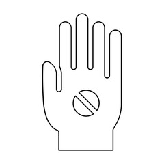 Overdose icon in line style