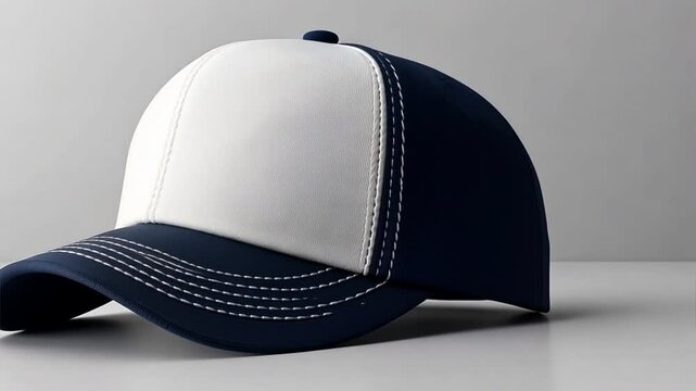 Blue baseball cap isolated on white background