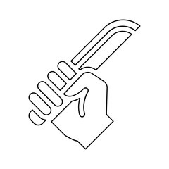 Obraz premium Knife icon in line style