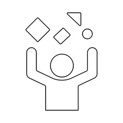 Mad icon in line style