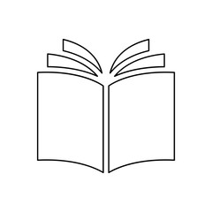Book icon in line style