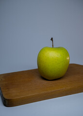 apple on a cutting board