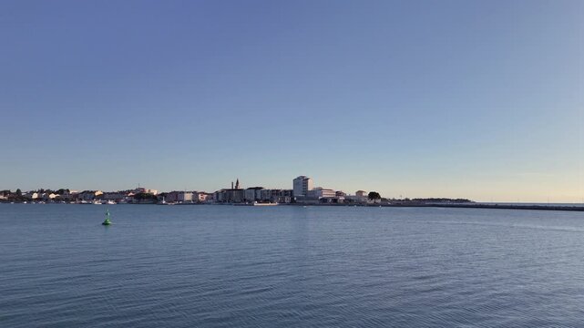 Waterfront View of Umag, Croatia from the Sea