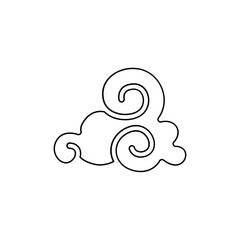 Chinese cloud icon in line style