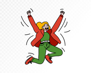 Happy wave character. Vector illustration