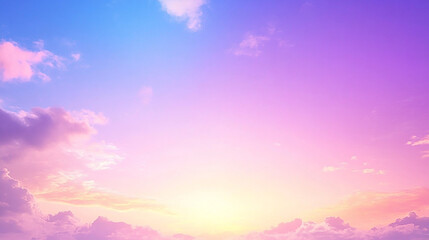 Serene sunset sky with vibrant pink and purple hues over a tranquil landscape