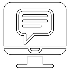 Chat icon in line style