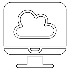 Cloud icon in line style