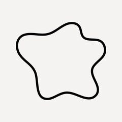 Abstract wavy black line shape vector