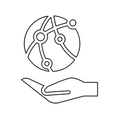 Superpower icon in line style