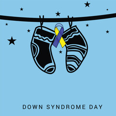Vector illustration of a background for Down Syndrome Day.