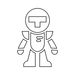 Robot icon in line style