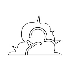 Explosion icon in line style