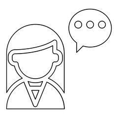 speaking icon in line style