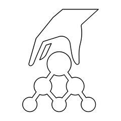 Data analysis icon in line style