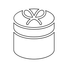 Gift box icon in line style