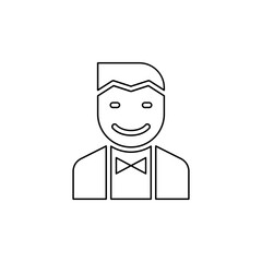 Gentleman icon in line style