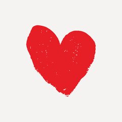 Bold red heart illustration, Valentine's Day vector