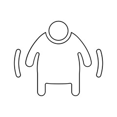 Fat icon in line style