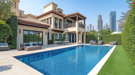 Fototapeta premium luxury swimming pool