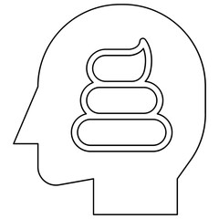 Stupid icon in line style