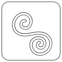 Windy icon in line style