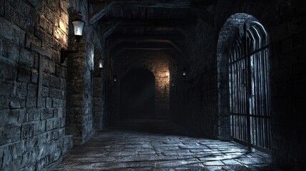 Dark Medieval Corridor