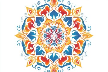 Minimalist Mandala Isolated on White Background