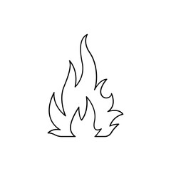 Flame icon in line style