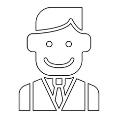 Obraz premium Manager icon in line style