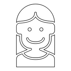 Obraz premium Woman icon in line style