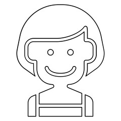 Mother icon in line style