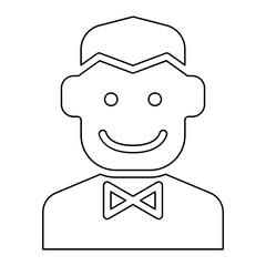 Waiter icon in line style