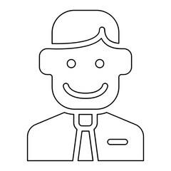 Mathematician icon in line style