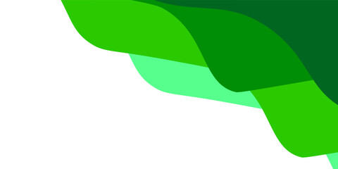 Fototapeta premium Green volume waves abstract background nature eco wallpaper or presentation backdrop abstract. vector illustration