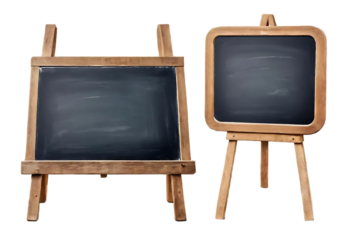 Modern chalk board signage isolated on transparent or white background.