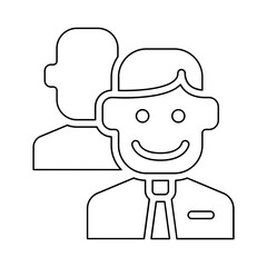 Businessman icon in line style