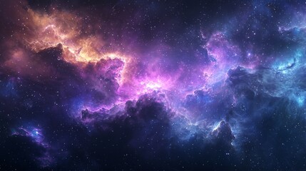Obraz premium Stunning Cosmic Nebula with Vibrant Colors and Celestial Wonder Captured in Deep Space Imagery